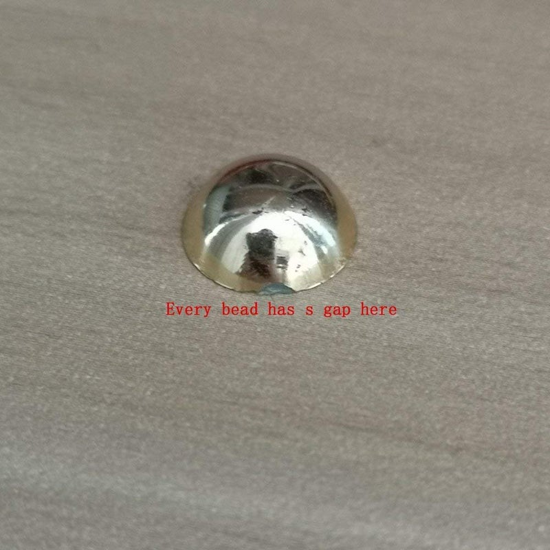 Chenkou Craft 3000PCS 7 Sizes (2.5/3/4/5/6/8/10mm) 1 Box Silver Round Flatback Imitation Half Pearls Bead Loose Beads Gem (Silver Half Ball) - Image 3